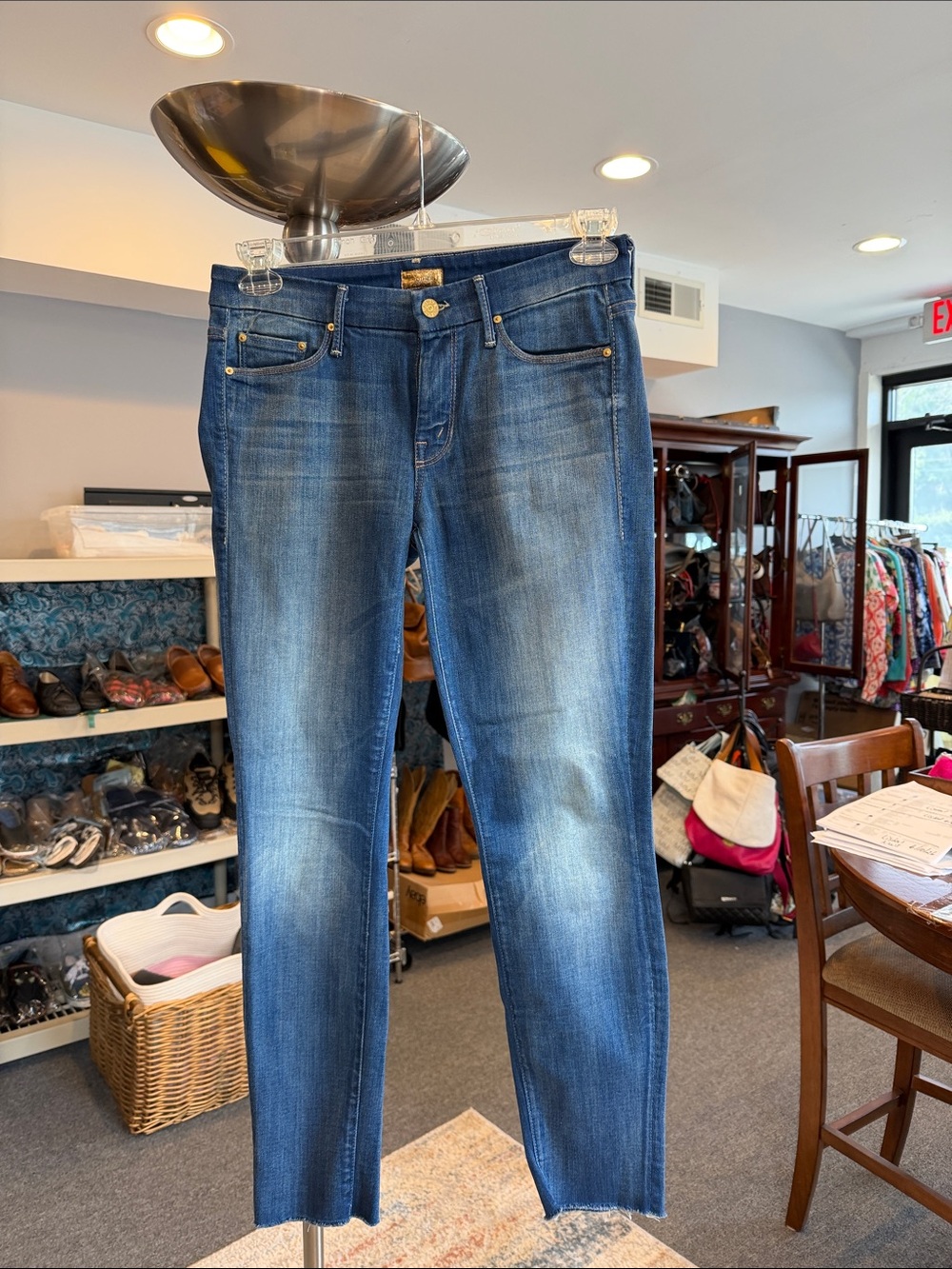 MOTHER The Looker Ankle Fray Wicked Games Low Rise Skinny Jeans 28 Normcore